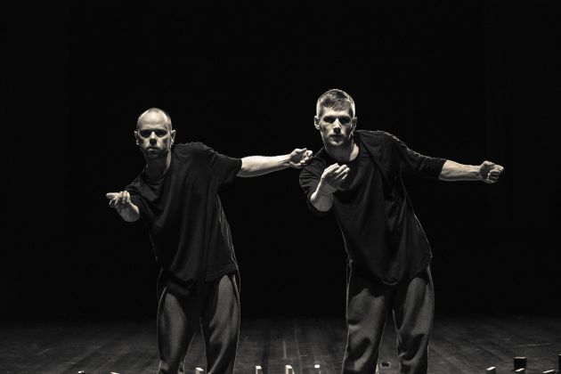 Independent artists Antony Hamilton and Alisdair McIndoe in their work Meeting. Photo: Gregory Lorenzutti.